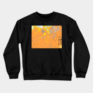 Orange Yellow Red Striations Abstract Crewneck Sweatshirt